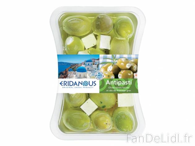 Antipasti grecs , prezzo 1,99 € per 230/250 g au choix, 1 kg = 8,65 € EUR. 
- ...