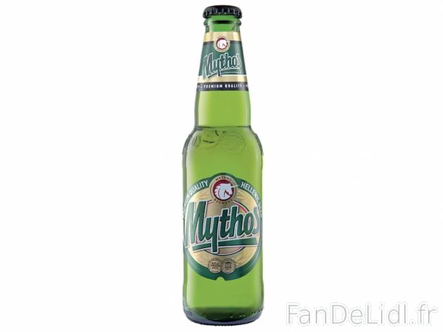 Bière Mythos , prezzo 0,79 &#8364; per 33 cl, 1 L = 2,39 € EUR. 
- 4,7 % ...