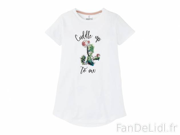 T-shirt de nuit fille , le prix 4.99 € 
- 100 % coton- Satisfait ou remboursé ...