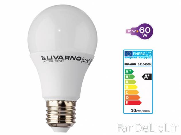 Ampoule à LED 9,5 W , prezzo 6,99 € per L\&#039;unité 
- Economie d’énergie ...