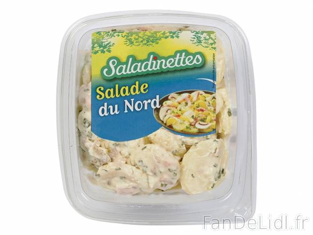 Salade du Nord , prezzo 1.49 € per 300 g, 1 kg = 4,97 € EUR. 
- Avec pommes ...