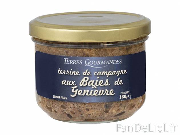 3 terrines aux saveurs du Nord , prezzo 2.49 € per 3 x 180 g, 1 kg = 4,61 € ...