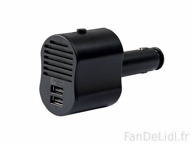 Purificateur d’air USB pour voiture , le prix 9.99 € 
- 12 V
- 2 ports USB ...