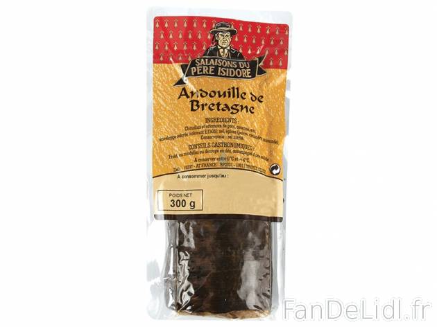 Andouille de Bretagne , prezzo 1.99 € per 300 g, 1 kg = 6,63 € EUR.