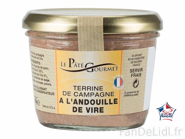 Terrine , prezzo 0.99 € per 180 g au choix, 1 kg = 5,50 € EUR. 
- Au choix ...