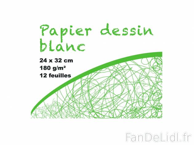 Pochette 12 feuilles papier dessin blanc, calque ou millimétré , le prix 0.79 ...