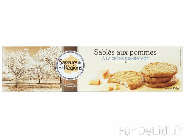 Sablés aux pommes ou aux fruits rouges , prezzo 1.49 € per 150 g au choix, 1 ...