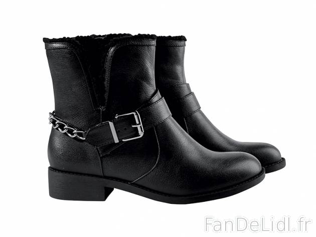 Bottines femme , prezzo 16.99 € per La paire au choix 
- En similicuir 
- Doublure ...