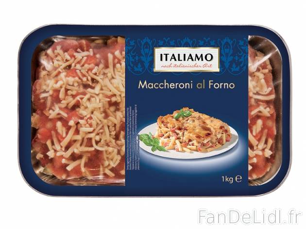 Gratin de macaroni jambon-fromage , prezzo 3.79 € per La barquette de 1 kg