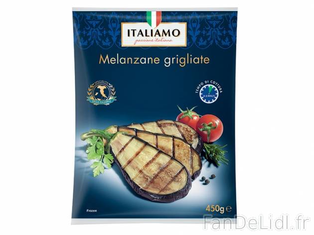 Aubergines grillées tranchées , prezzo 1.99 € per 450 g, 1 kg = 4,42 € EUR. ...