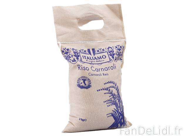 Riz carnaroli , prezzo 4.29 € per 2 kg, 1 kg = 2,15 € EUR. 
- Considéré comme ...