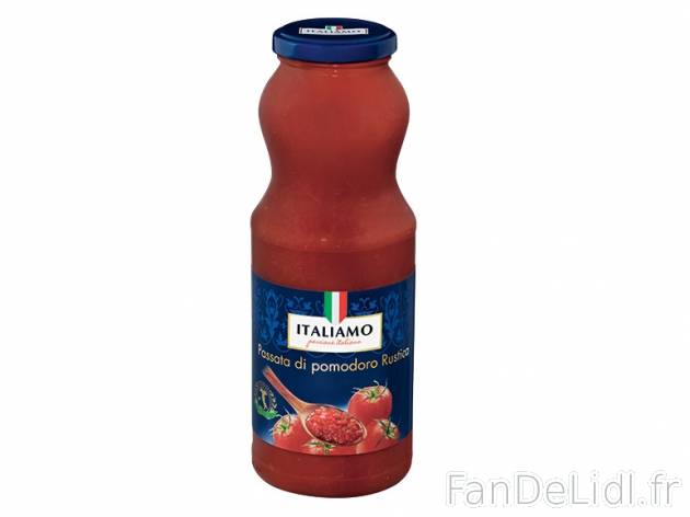 Purée de tomate , prezzo 0.99 € per 720 ml, 1 L = 1,38 € EUR. 
- 99,9 % de ...