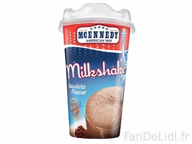 Milkshake , prezzo 0.79 € per 230 ml au choix, 1 L = 3,43 € EUR. 
- Au choix ...