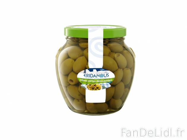 Olives vertes dénoyautées1 , le prix 4.49 €