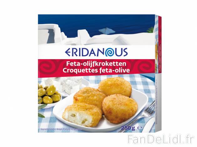 Croquettes feta et olives1 , le prix 1.99 €