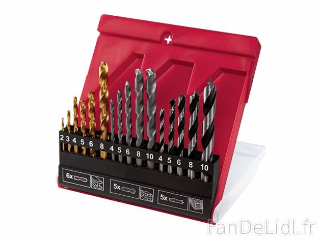 Set de forets , prezzo 4.99 € per Le set 
- 16 pièces : 6 forets hélicoïdaux ...