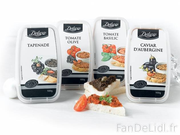 Tapenade, tomate olive, tomate basilic ou caviar d\&#039;aubergine , prezzo ...