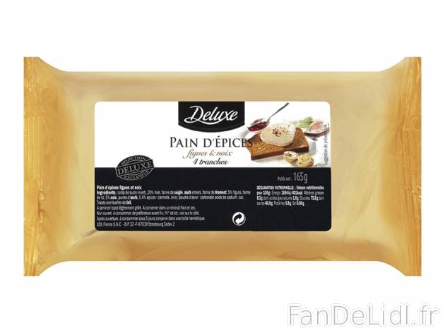 Pain d\&#039;épices tranché spécial foie gras , prezzo 1.79 € per 165 g ...