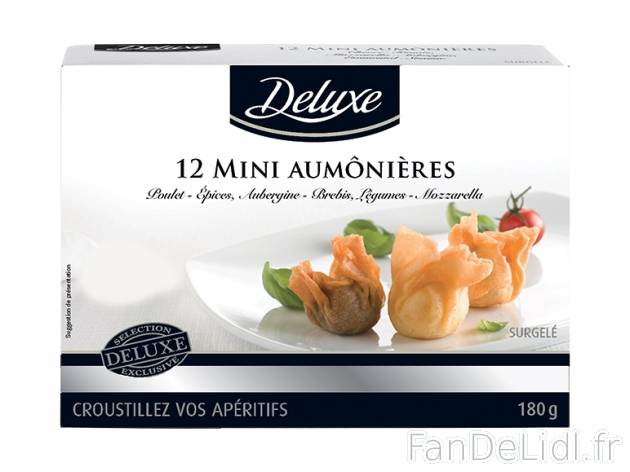 12 mini aumônières apéritives , prezzo 3.29 € per 180 g, 1 kg = 18,28 € EUR. ...