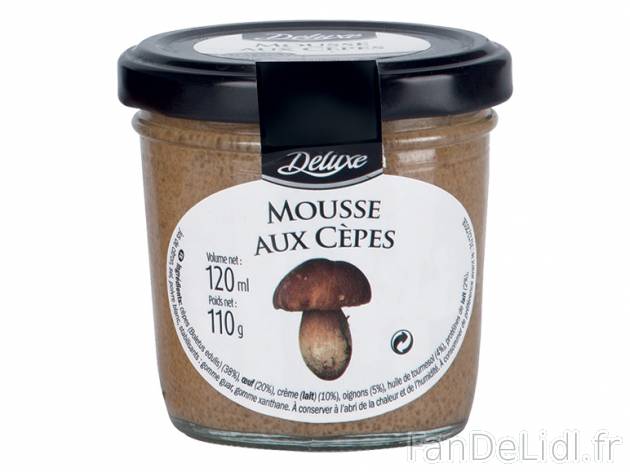 Mousse , prezzo 1.49 € per 110 g au choix, 1 kg = 13,55 € EUR. 
- Au choix ...