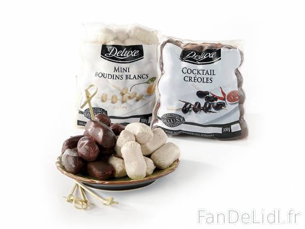 Mini boudins , prezzo 1.79 € per 300 g au choix, 1 kg = 5,97 € EUR. 
- Au choix ...