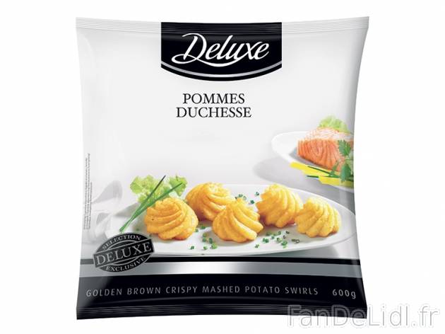 Pommes duchesse , prezzo 1.29 € per 600 g, 1 kg = 2,15 € EUR.