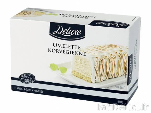 Omelette norvégienne , prezzo 3.29 € per 430 g, 1 kg = 7,65 € EUR.