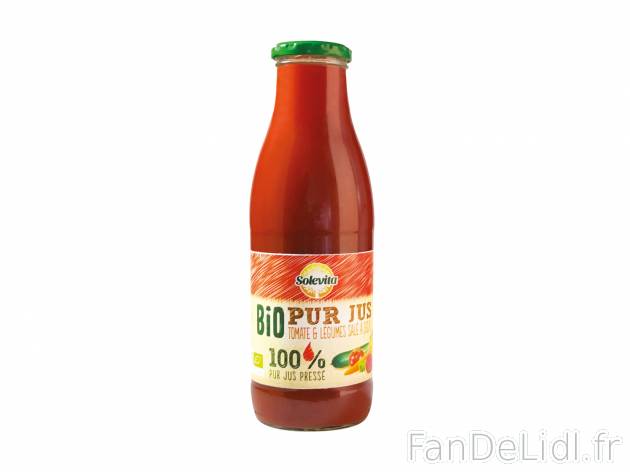 Pur jus tomate et légumes salés Bio1 , le prix 1.39 &#8364;