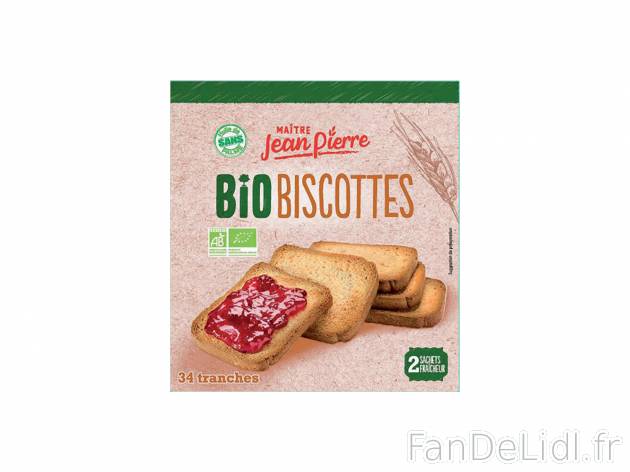 Biscottes Bio1 , le prix 1.55 &#8364;  
-  Aux germes de bl&eacute;