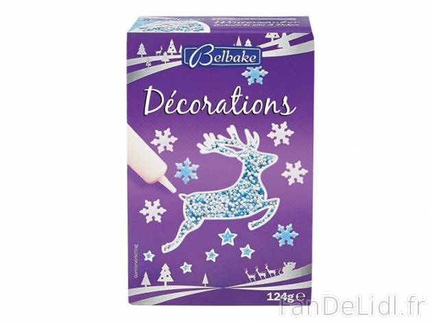 Décorations en sucre pour gâteaux , prezzo 1.89 € per 124 g, 1 kg = 15,24 € ...