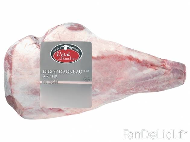 Gigot d&apos;agneau , prezzo 8.29 € per Le kilo 
- La pièce d&apos;environ ...
