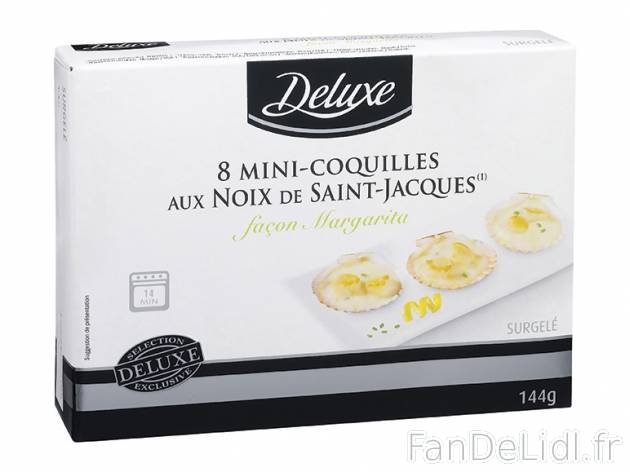 8 mini coquilles aux noix de Saint-Jacques , prezzo 3.69 € per 144 g au choix, ...