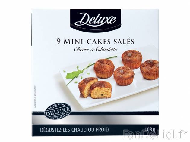 9 mini cakes salés , prezzo 1.69 € per 108 g au choix, 1 kg = 15,65 € EUR. ...