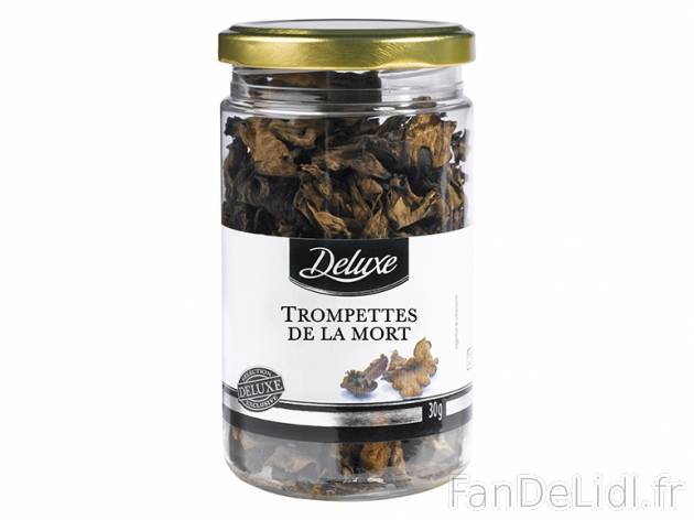 Trompettes de la mort séchées , prezzo 2.29 € per 30 g, 1 kg = 76,33 € EUR.