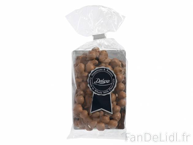 Fruits secs enrobés de chocolat au lait , prezzo 2.99 € per 200 g au choix, 1 ...