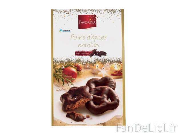 Pains d&apos;épices enrobés de chocolat , prezzo 1.59 € per 500 g au choix, ...