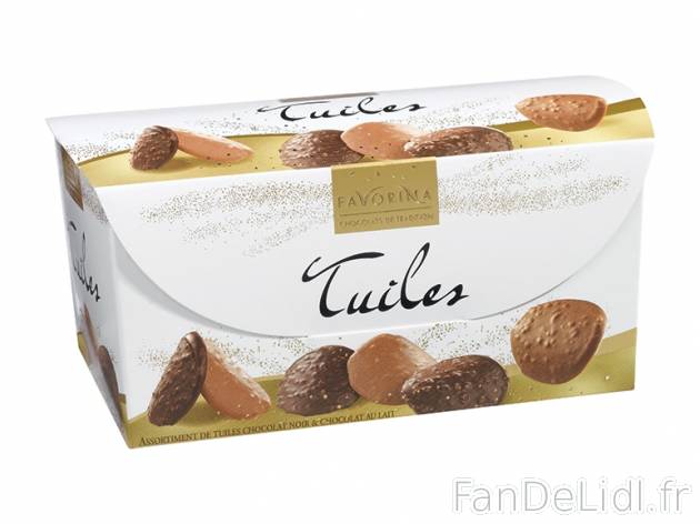 Tuiles , prezzo 2.99 € per 140 g, 1 kg = 21,36 € EUR. 
- Assortiment de tuiles ...