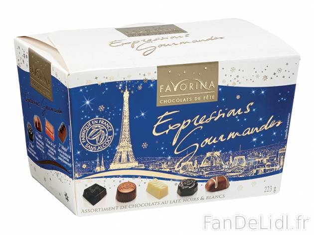 Expressions gourmandes , prezzo 2.99 € per 223 g, 1 kg = 13,41 € EUR. 
- Assortiment ...