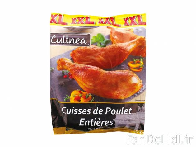Cuisses de poulet entières1 , prezzo 2.99 € per 1,5 kg 
    