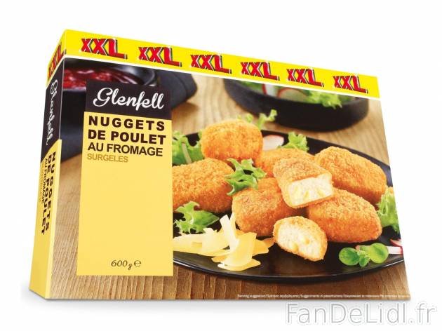 Nuggets de poulet1 , prezzo 2.69 € per 600/650 g au choix 
- Au choix : fromage ...