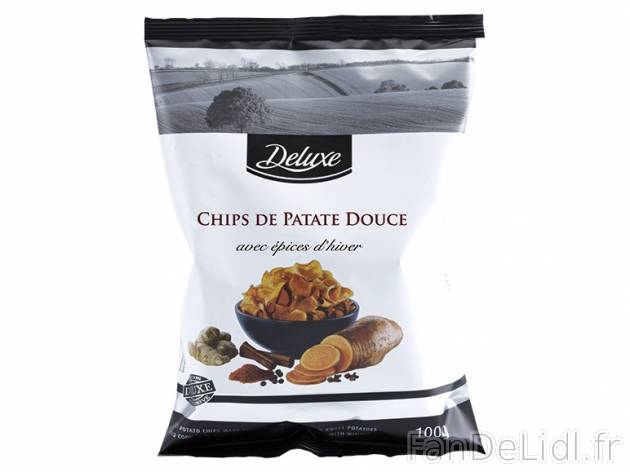 Chips de patate douce , prezzo 1.49 &#8364; per 100 g, 1 kg = 14,90 € EUR. ...