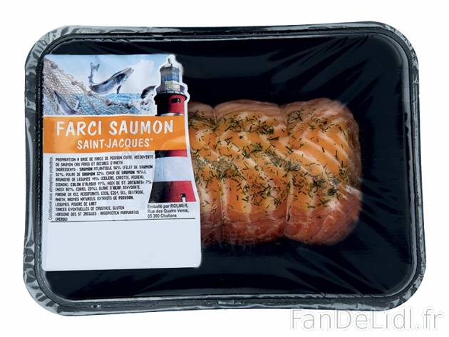 Farci de saumon aux Saint-Jacques , prezzo 6.99 &#8364; per 450 g, 1 kg = 15,53 ...