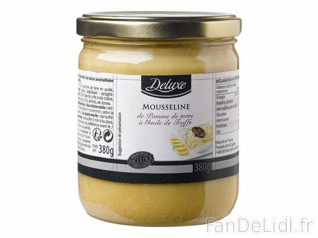 Mousseline , prezzo 2.49 &#8364; per 380 g au choix, 1 kg = 6,55 € EUR. 
- ...