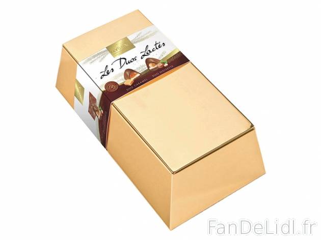 Lingot or duo chocolat noisette et caramel , prezzo 2.99 &#8364; per 128 g, ...