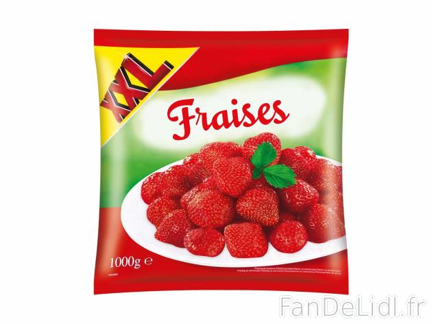 Fruits surgelés1 , prezzo 2.39 € per 750 g/ 1 kg au choix 
- Au choix : fraises ...