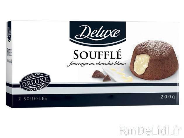 2 soufflés au chocolat avec fourrage au chocolat blanc , prezzo 1.99 &#8364; ...