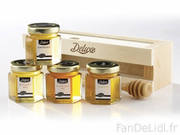 Coffrets de 4 petits pots de miel , prezzo 4.99 &#8364; per 240 g, 1 kg = 20,79 ...