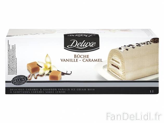 Bûche vanille - caramel , prezzo 2.99 € per 610 g, 1 kg = 4,90 € EUR.