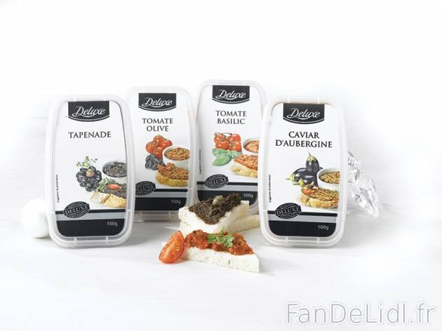 Tapenade, tomate olive, tomate basilic ou caviar d&apos;aubergine , prezzo 1.39 ...