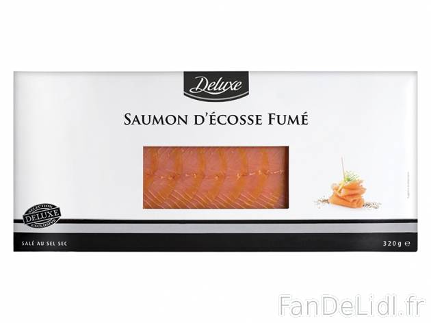 Saumon d&apos;Ecosse fumé , prezzo 7.49 € per 320 g, 1 kg = 23,41 € EUR. ...